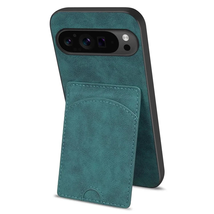 For Google Pixel 9 Pro XL Case with Card Holder PU Leather Coated  PC+TPU Phone Cover