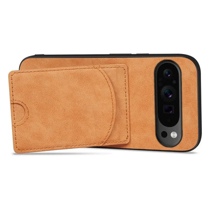 For Google Pixel 9 Pro XL Case with Card Holder PU Leather Coated  PC+TPU Phone Cover