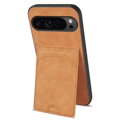 For Google Pixel 9 Pro XL Case with Card Holder PU Leather Coated  PC+TPU Phone Cover