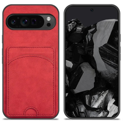 For Google Pixel 9 Pro XL Case with Card Holder PU Leather Coated  PC+TPU Phone Cover