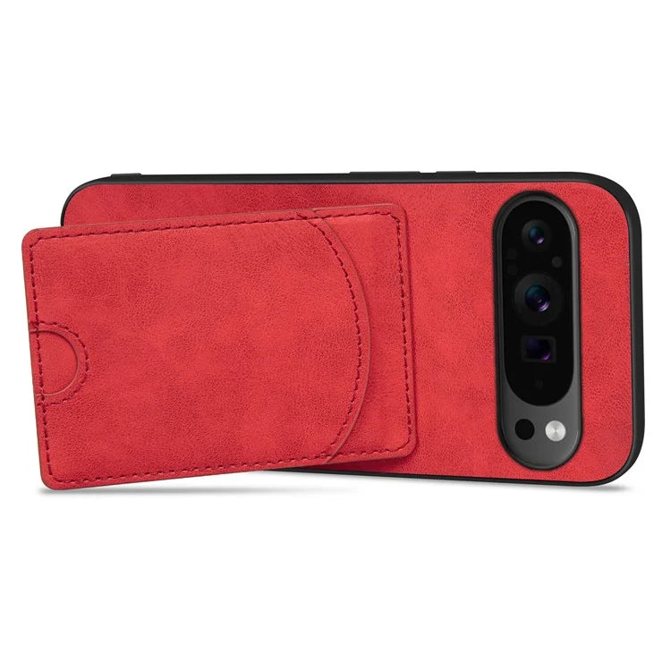 For Google Pixel 9 Pro XL Case with Card Holder PU Leather Coated  PC+TPU Phone Cover
