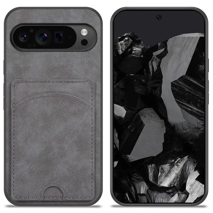 For Google Pixel 9 Pro XL Case with Card Holder PU Leather Coated  PC+TPU Phone Cover