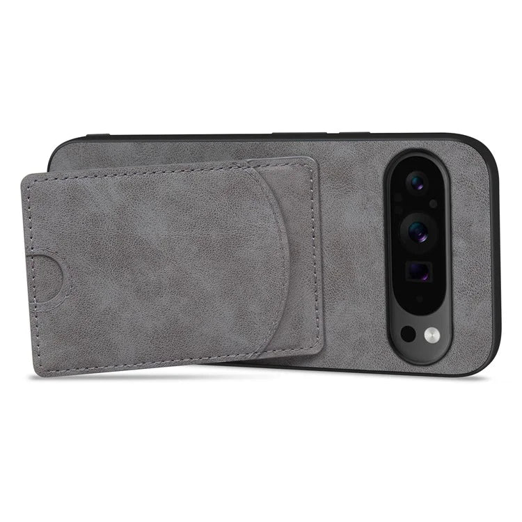 For Google Pixel 9 Pro XL Case with Card Holder PU Leather Coated  PC+TPU Phone Cover