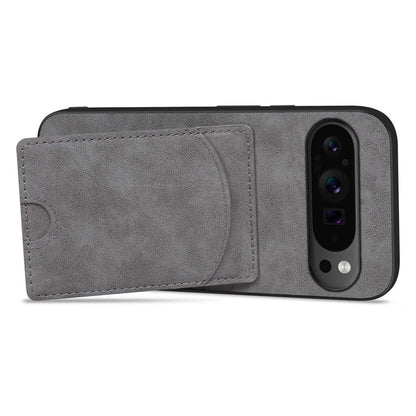 For Google Pixel 9 Pro XL Case with Card Holder PU Leather Coated  PC+TPU Phone Cover