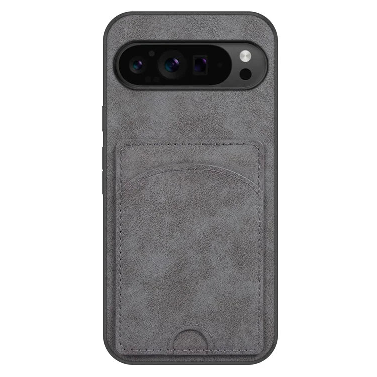 For Google Pixel 9 Pro XL Case with Card Holder PU Leather Coated  PC+TPU Phone Cover