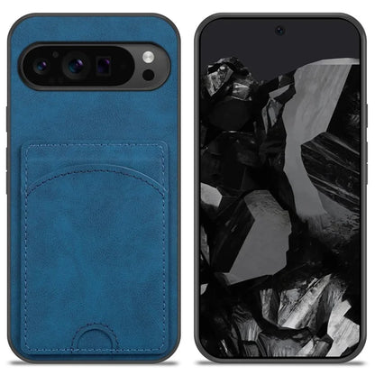 For Google Pixel 9 Pro XL Case with Card Holder PU Leather Coated  PC+TPU Phone Cover
