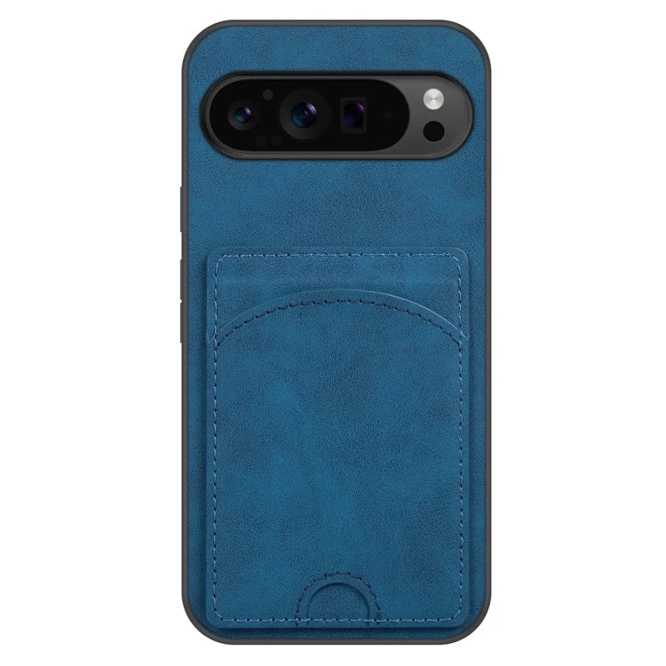 For Google Pixel 9 Pro XL Case with Card Holder PU Leather Coated  PC+TPU Phone Cover