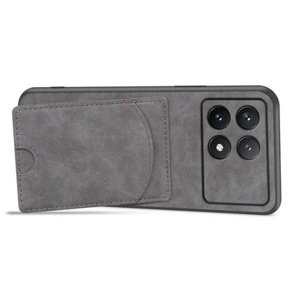 For Xiaomi Poco F6 Pro 5G / Redmi K70 5G / K70 Pro 5G Card Slot Case PU+PC+TPU Kickstand Phone Cover