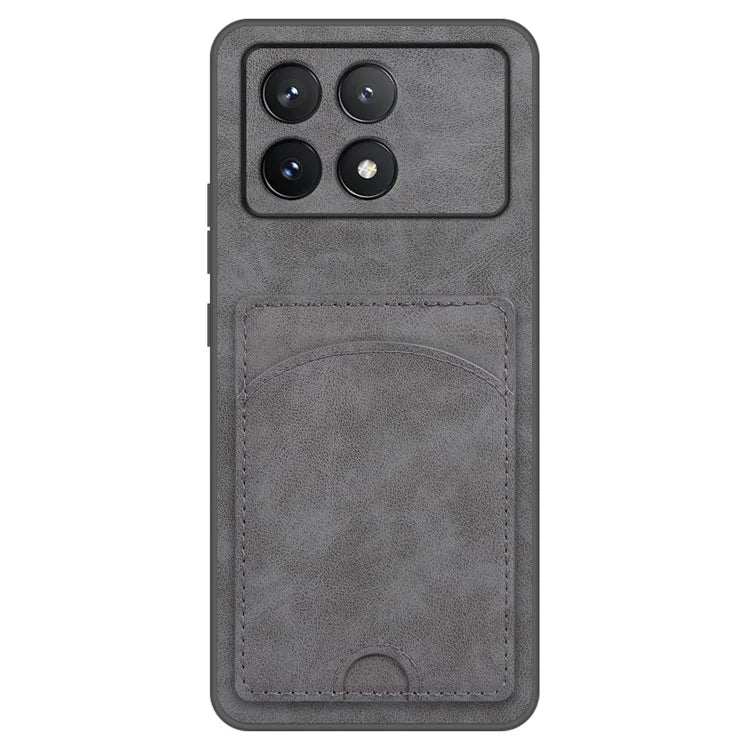 For Xiaomi Poco F6 Pro 5G / Redmi K70 5G / K70 Pro 5G Card Slot Case PU+PC+TPU Kickstand Phone Cover