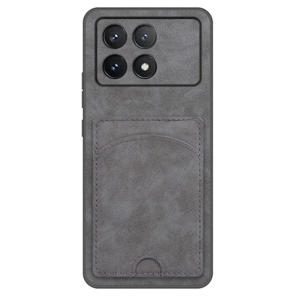 For Xiaomi Poco F6 Pro 5G / Redmi K70 5G / K70 Pro 5G Card Slot Case PU+PC+TPU Kickstand Phone Cover
