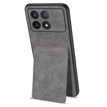 For Xiaomi Poco F6 Pro 5G / Redmi K70 5G / K70 Pro 5G Card Slot Case PU+PC+TPU Kickstand Phone Cover