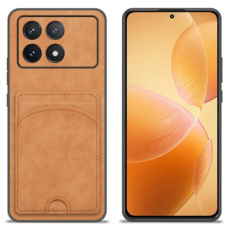 For Xiaomi Poco F6 Pro 5G / Redmi K70 5G / K70 Pro 5G Card Slot Case PU+PC+TPU Kickstand Phone Cover