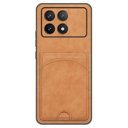 For Xiaomi Poco F6 Pro 5G / Redmi K70 5G / K70 Pro 5G Card Slot Case PU+PC+TPU Kickstand Phone Cover