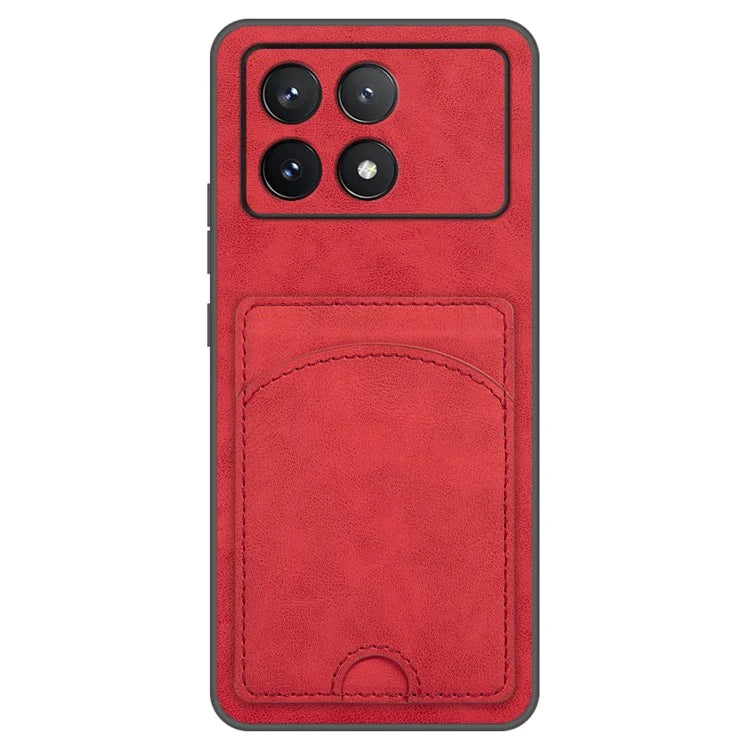 For Xiaomi Poco F6 Pro 5G / Redmi K70 5G / K70 Pro 5G Card Slot Case PU+PC+TPU Kickstand Phone Cover
