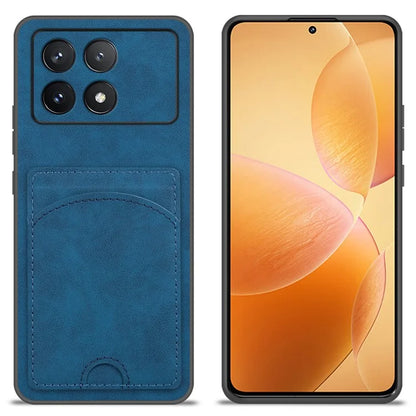 For Xiaomi Poco F6 Pro 5G / Redmi K70 5G / K70 Pro 5G Card Slot Case PU+PC+TPU Kickstand Phone Cover