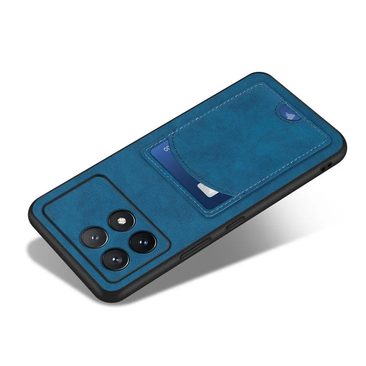 For Xiaomi Poco F6 Pro 5G / Redmi K70 5G / K70 Pro 5G Card Slot Case PU+PC+TPU Kickstand Phone Cover