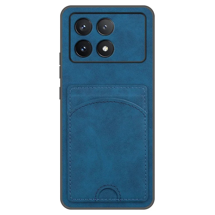 For Xiaomi Poco F6 Pro 5G / Redmi K70 5G / K70 Pro 5G Card Slot Case PU+PC+TPU Kickstand Phone Cover