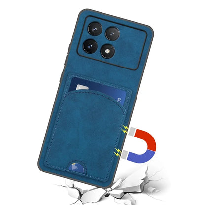 For Xiaomi Poco F6 Pro 5G / Redmi K70 5G / K70 Pro 5G Card Slot Case PU+PC+TPU Kickstand Phone Cover