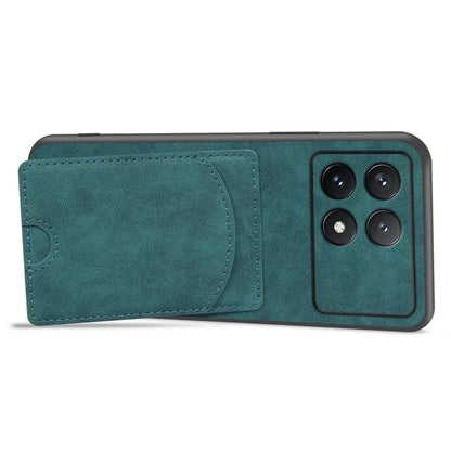 For Xiaomi Poco F6 Pro 5G / Redmi K70 5G / K70 Pro 5G Card Slot Case PU+PC+TPU Kickstand Phone Cover
