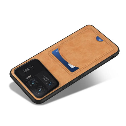 For Xiaomi Mi 11 Ultra Case Kickstand PU Leather Coated PC+TPU Card Slots Phone Cover