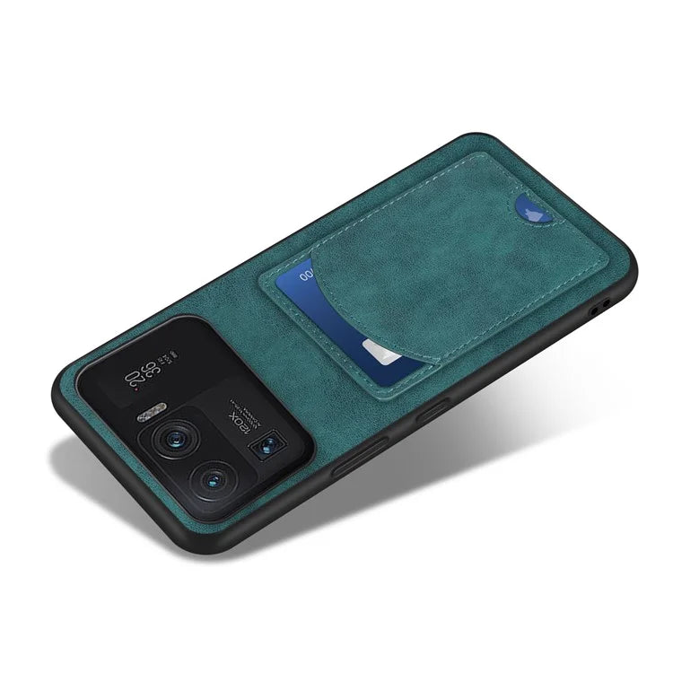 For Xiaomi Mi 11 Ultra Case Kickstand PU Leather Coated PC+TPU Card Slots Phone Cover