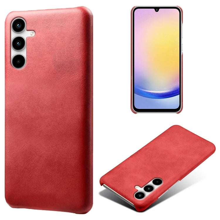 For Samsung Galaxy A15 5G Case Calf Texture PU Leather + PC Hard Phone Cover