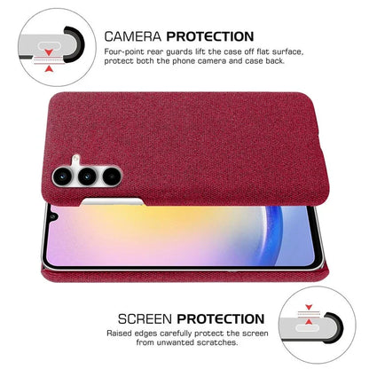 For Samsung Galaxy A25 5G (Global) (161.0 x 76.5 x 8.3mm) Case Cloth+PC Protective Phone Cover