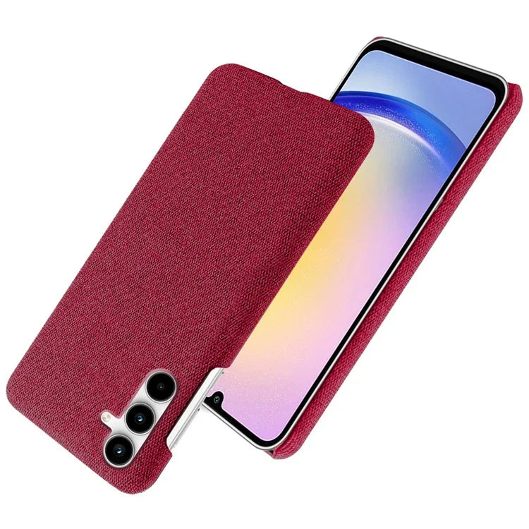 For Samsung Galaxy A25 5G (Global) (161.0 x 76.5 x 8.3mm) Case Cloth+PC Protective Phone Cover
