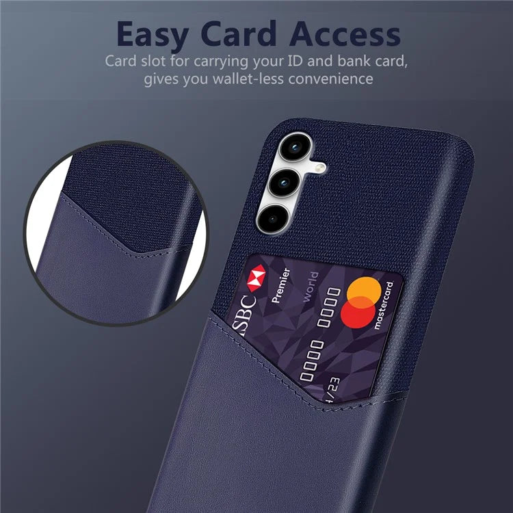 For Samsung Galaxy A25 5G (Global) (161.0 x 76.5 x 8.3mm) Case Card Slot Hard PC Phone Cover