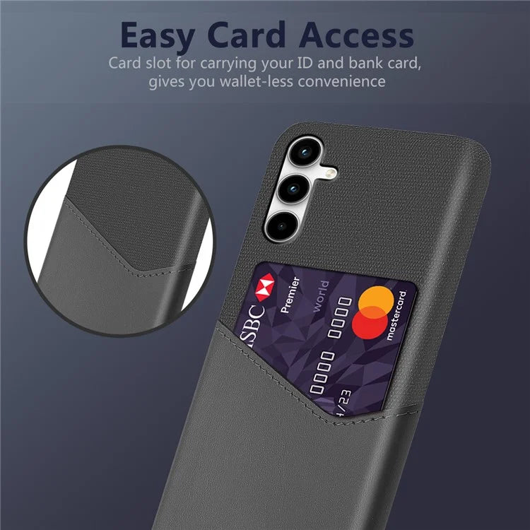 For Samsung Galaxy A25 5G (Global) (161.0 x 76.5 x 8.3mm) Case Card Slot Hard PC Phone Cover