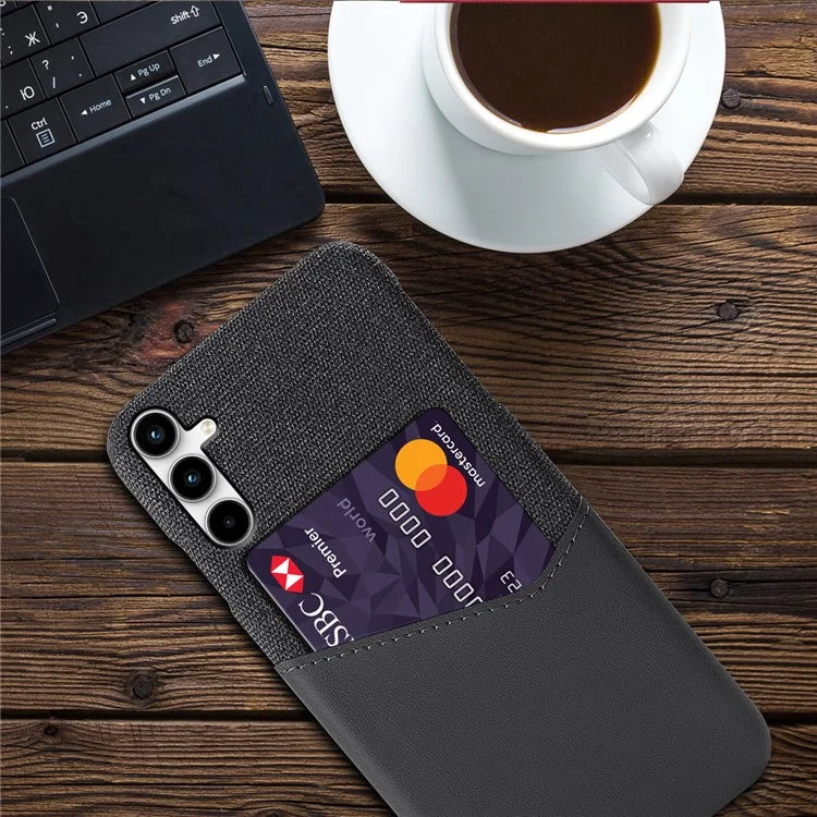 For Samsung Galaxy A25 5G (Global) (161.0 x 76.5 x 8.3mm) Case Card Slot Hard PC Phone Cover