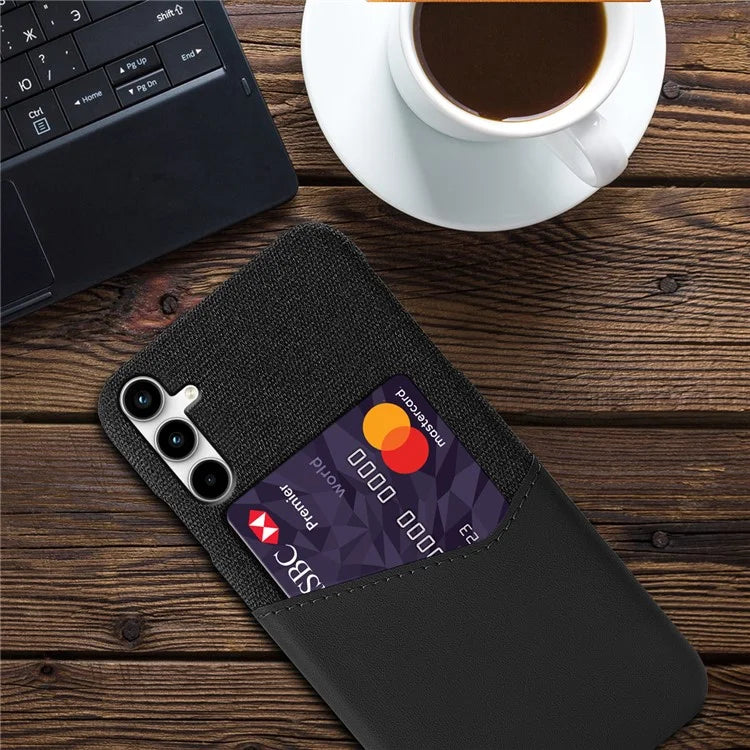 For Samsung Galaxy A25 5G (Global) (161.0 x 76.5 x 8.3mm) Case Card Slot Hard PC Phone Cover