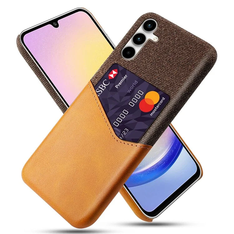 For Samsung Galaxy A25 5G (Global) (161.0 x 76.5 x 8.3mm) Case Card Slot Hard PC Phone Cover