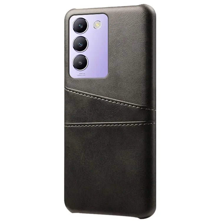 For vivo Y100 5G (Indonesia) / Y200e 5G Case Card Holders Leather+PC Slim Fit Phone Cover