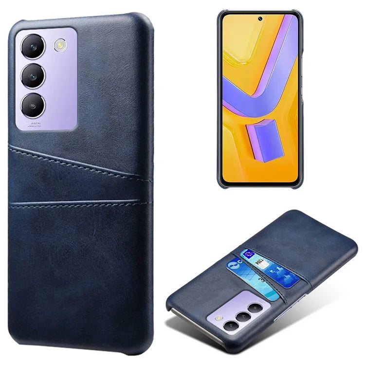 For vivo Y100 5G (Indonesia) / Y200e 5G Case Card Holders Leather+PC Slim Fit Phone Cover