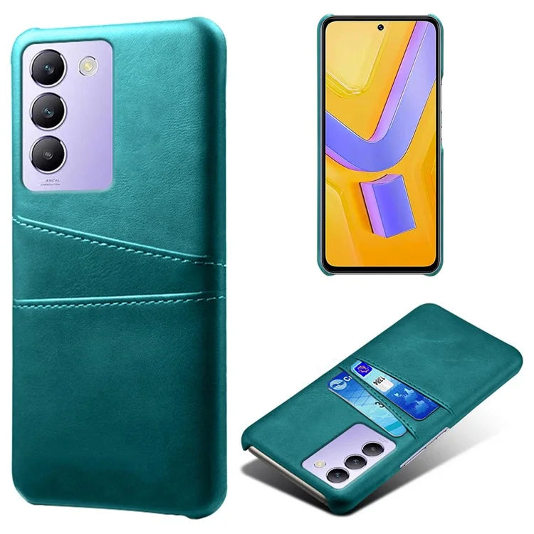 For vivo Y100 5G (Indonesia) / Y200e 5G Case Card Holders Leather+PC Slim Fit Phone Cover