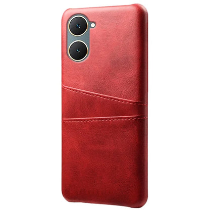 For vivo Y03 Case Card Holders Drop-proof Leather+PC Phone Cover