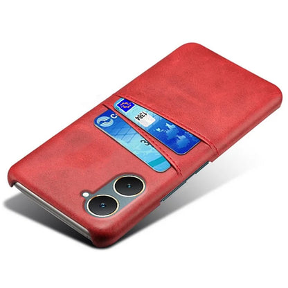 For vivo Y03 Case Card Holders Drop-proof Leather+PC Phone Cover