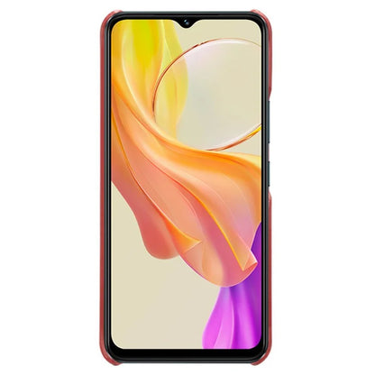 For vivo Y03 Case Card Holders Drop-proof Leather+PC Phone Cover