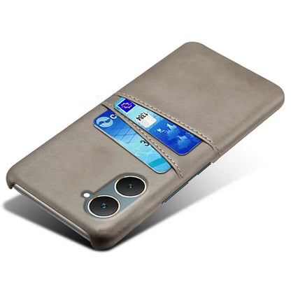 For vivo Y03 Case Card Holders Drop-proof Leather+PC Phone Cover
