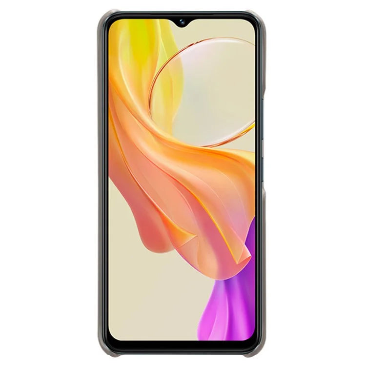 For vivo Y03 Case Card Holders Drop-proof Leather+PC Phone Cover