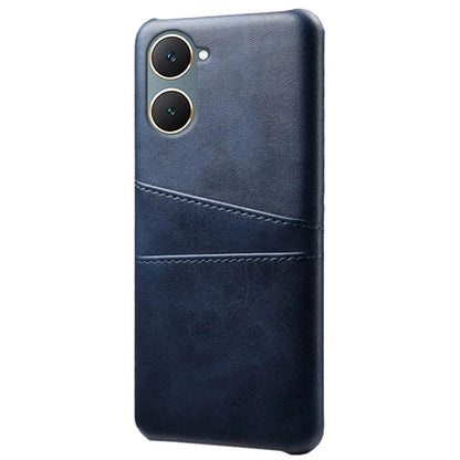 For vivo Y03 Case Card Holders Drop-proof Leather+PC Phone Cover