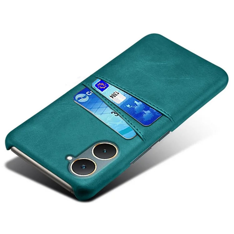 For vivo Y03 Case Card Holders Drop-proof Leather+PC Phone Cover