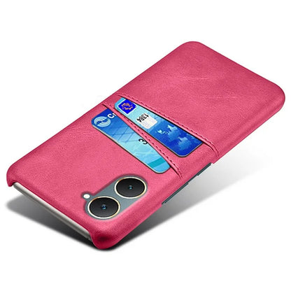 For vivo Y03 Case Card Holders Drop-proof Leather+PC Phone Cover