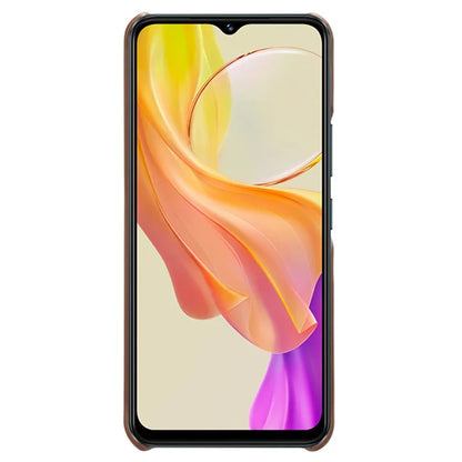 For vivo Y03 Case Card Holders Drop-proof Leather+PC Phone Cover