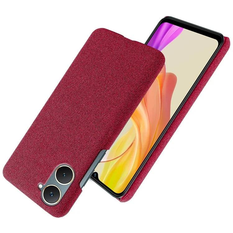 For vivo Y03 Case Drop Protection Cloth+PC Phone Shell