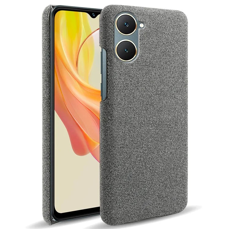 For vivo Y03 Case Drop Protection Cloth+PC Phone Shell