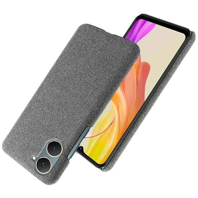 For vivo Y03 Case Drop Protection Cloth+PC Phone Shell