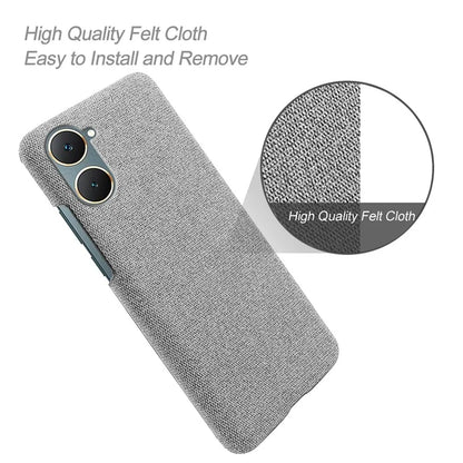 For vivo Y03 Case Drop Protection Cloth+PC Phone Shell