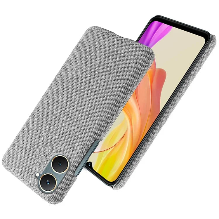 For vivo Y03 Case Drop Protection Cloth+PC Phone Shell